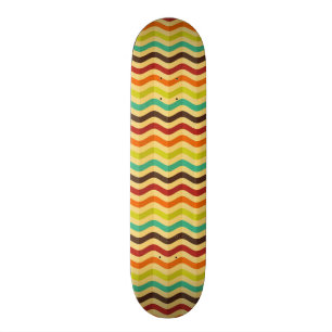 Bakgrund med randar i retro 4 skateboard bräda 21,5 cm