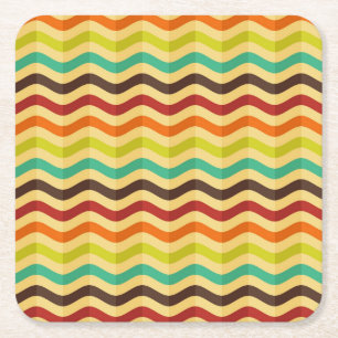 Bakgrund med randar i retro 4 underlägg papper kvadrat