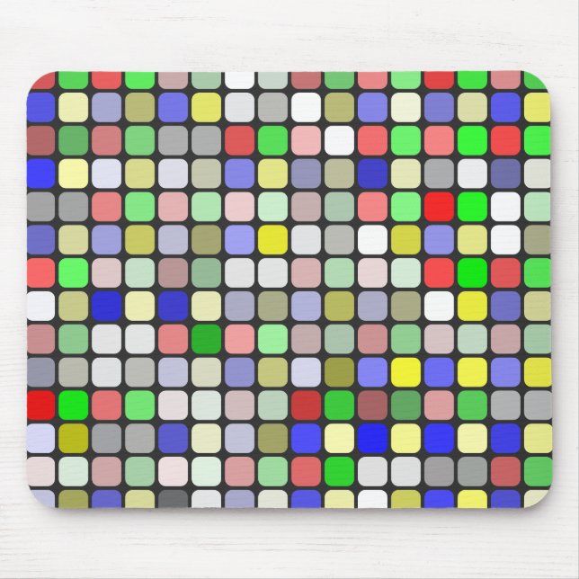 Bakgrund mönster i färgadens kvadrater musmatta (Framsidan)