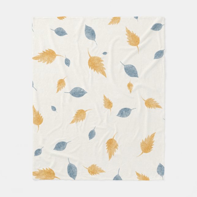 Bakgrund mönster löv struktur fleecefilt (Framsidan)