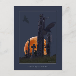 Bakgrund- och totems-postkort vykort