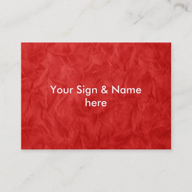 Bakgrund PAPPRA STRUKTUR - smutsigt rött Visitkort (Framsida)