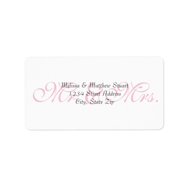 Bakgrund Rosa - Adressetiketter (Framsidan)