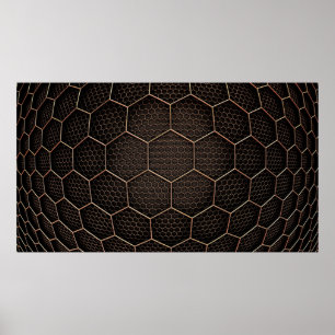 Bakgrund struktur hexagonrutnät d poster