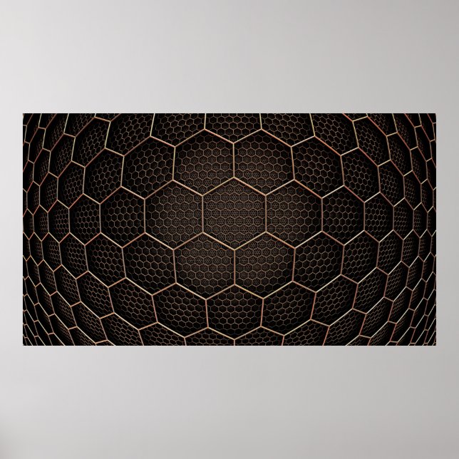 Bakgrund struktur hexagonrutnät d poster (Framsidan)