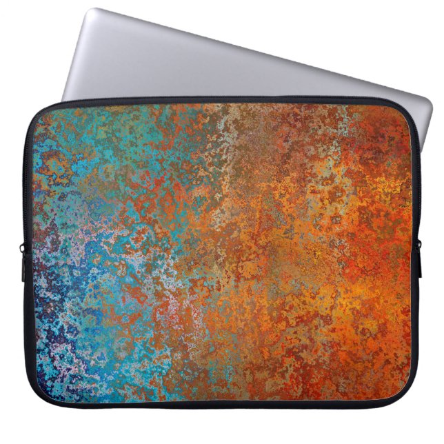 Bakgrund struktur rust gammal brun laptop fodral (Framsidan)
