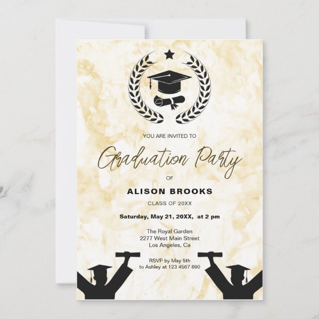 Bakgrund studenten Firande Inbjudningar (Framsida)