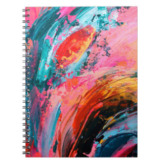 Bakgrund till abstrakt med lätt färgad handmålad f anteckningsbok