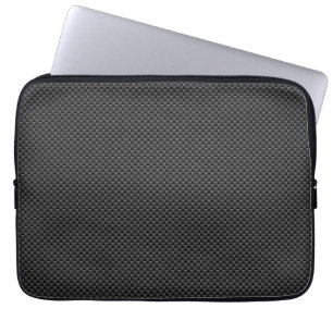 Bakgrund till Black Carbon Fiber Stil Skriv ut Laptop Sleeve