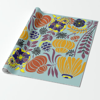 Bakgrund till blommigtens utformning presentpapper