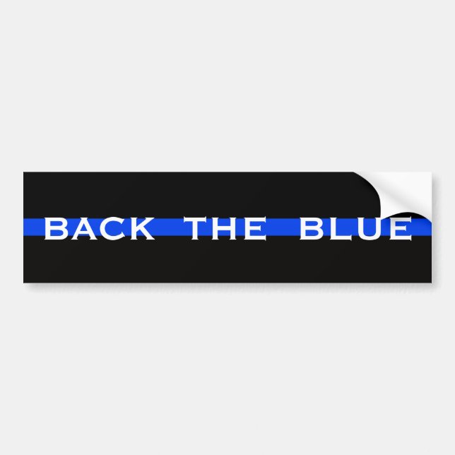 BAKGRUND TILL BLUE POLICE BUMPER STICKER BILDEKAL (Framsidan)