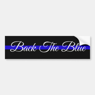 BAKGRUND TILL BLUE SUPPORT POLICE BUMPER STICKER BILDEKAL