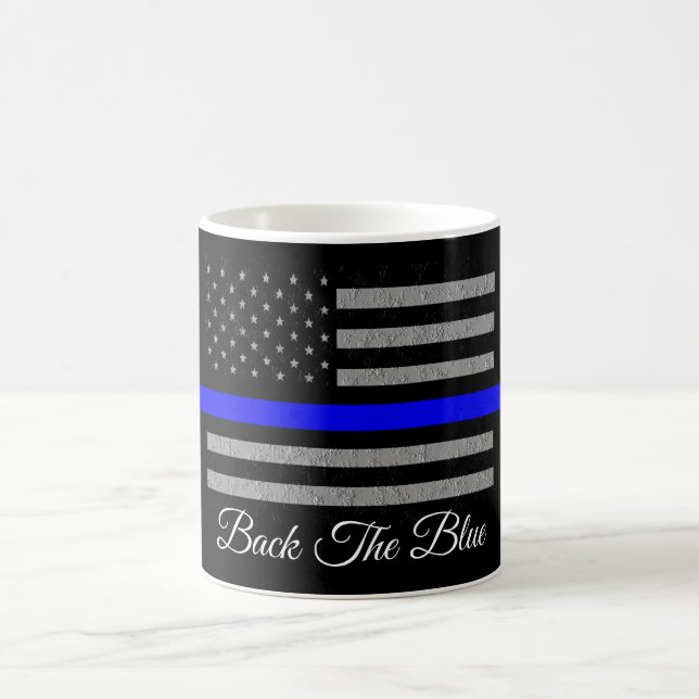 BAKGRUND TILL BLUE SUPPORT POLICE COFFEE MUGG (Center)