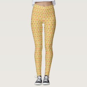 Bakgrund till brant Orange och Gult Leggings