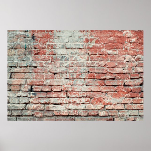 Bakgrund till den gamla röda muraren struktur. Vin Poster (Framsidan)