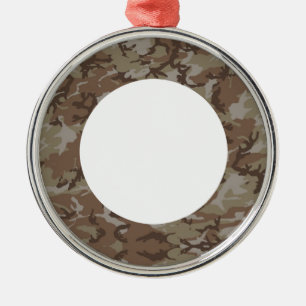 Bakgrund till Desert Camouflage Julgransprydnad Metall
