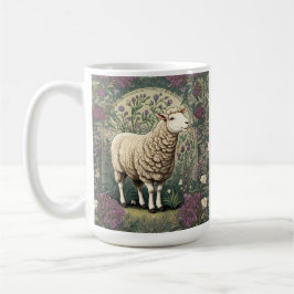 Bakgrund till elegant Sheep Lavender blommigt Kaffemugg