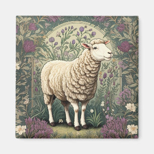 Bakgrund till elegant Sheep Lavender blommigt Magnet