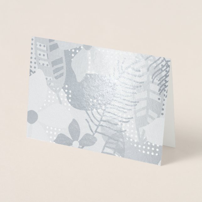 Bakgrund till färgade blommor folierat kort (Framsida)