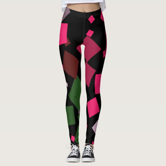 Bakgrund till färgstark abstrakt leggings (Framsida)