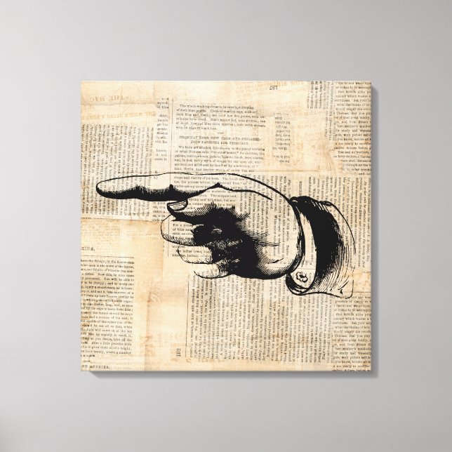 Bakgrund till Finger Art Newspaper om klassiskt pe Canvastryck (Framsida)