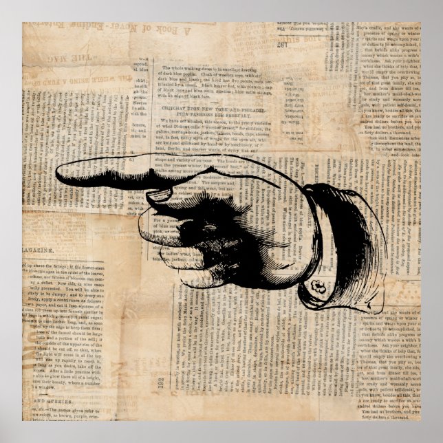 Bakgrund till Finger Art Newspaper om klassiskt pe Poster (Framsidan)