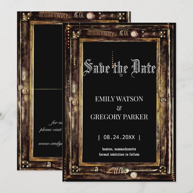 Bakgrund till Grunge Patina-vintagen Spara datum Datumet (Fram/baksida)