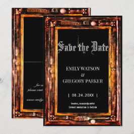 Bakgrund till Grunge Patina-vintagen Spara datum Datumet