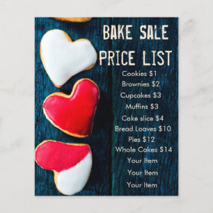 Bakgrund till Heart-cookies för bakgrunden till Pr Flygblad