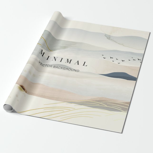 Bakgrund till konst i bergsområden och golden. Ori Presentpapper (Utrullad)