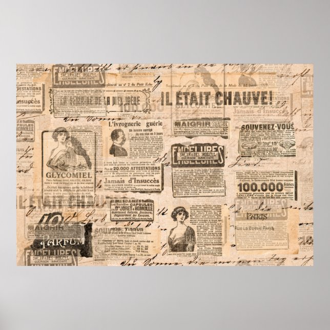 Bakgrund till kreativ vintage stil. Pappra struktu Poster (Framsidan)