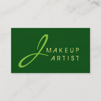Bakgrund till Monogram Makeup Artist Grönt #2 Visitkort