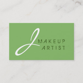 Bakgrund till Monogram Makeup Artist Grönt Visitkort