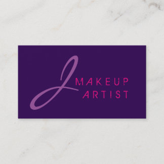 Bakgrund till Monogram Makeup Artist Lila Visitkort