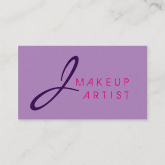 Bakgrund till Monogram Makeup Artist Violet Visitkort