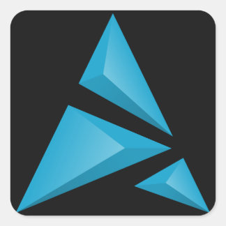 Bakgrund till mörk av dekordetikett för artificiel fyrkantigt klistermärke