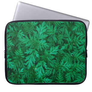 Bakgrund till naturlig grönt från grönt löv abstra laptop fodral