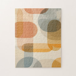 Bakgrund till rundade former i varma skuggor pussel