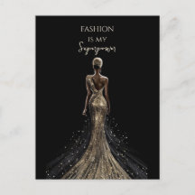 Bakgrund till svart klänning i guld glitter