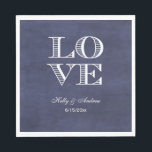 Bakgrund till Tunga Chalkboard, Vita KÄRLEK Napkin Pappersservett<br><div class="desc">"KÄRLEK" Bröllopsfest Pappra blöjor - Blått bläckpatronsbakgrund Den här produkten ingår i en uppsättning matchande design som är lätt att anpassade för många tillfälle och händelser. Om du behöver separat matchande OSA kort, Tackkort, Frimärke, magneter, flaska-etiketter, menyer, eskort, händelseprogram, favorittaggar eller andra tillbehör, ska du checka ut våra andra listor....</div>