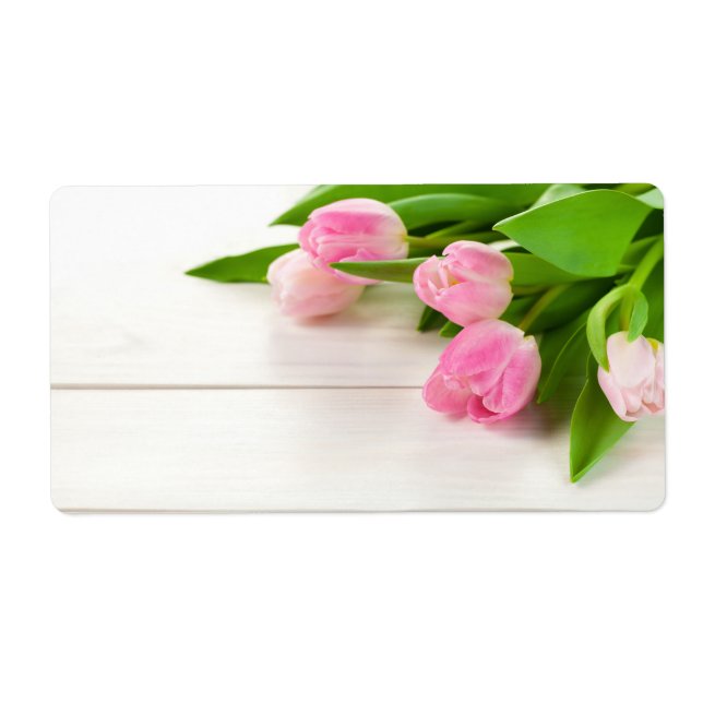 Bakgrund till vår med Tulip Flowers Fraktsedel (Framsidan)