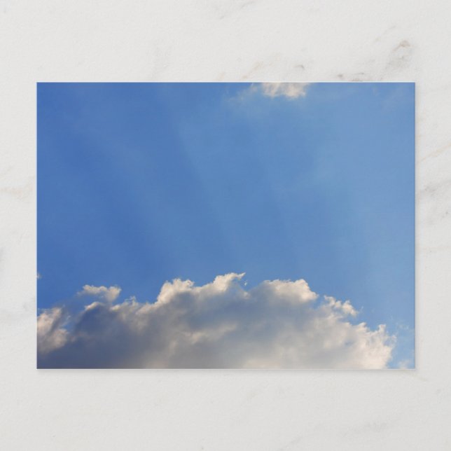 Bakgrunden till blå himmel. vykort (Framsida)