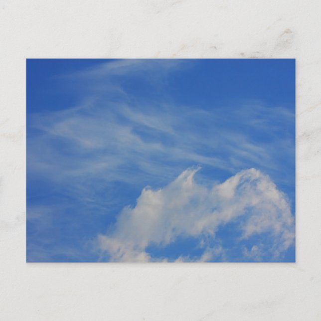 Bakgrunden till blå himmel. vykort (Framsida)