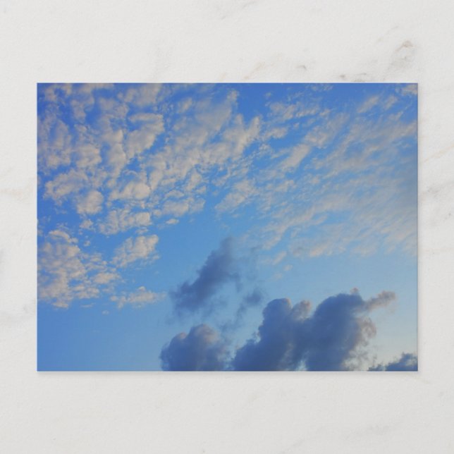 Bakgrunden till blå himmel. vykort (Framsida)