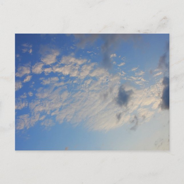 Bakgrunden till blå himmel. vykort (Framsida)