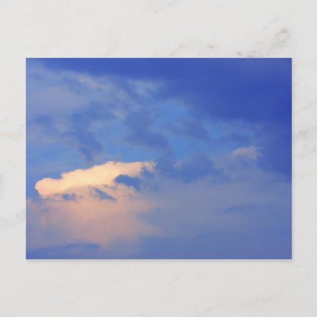 Bakgrunden till blå himmel. vykort (Framsida)