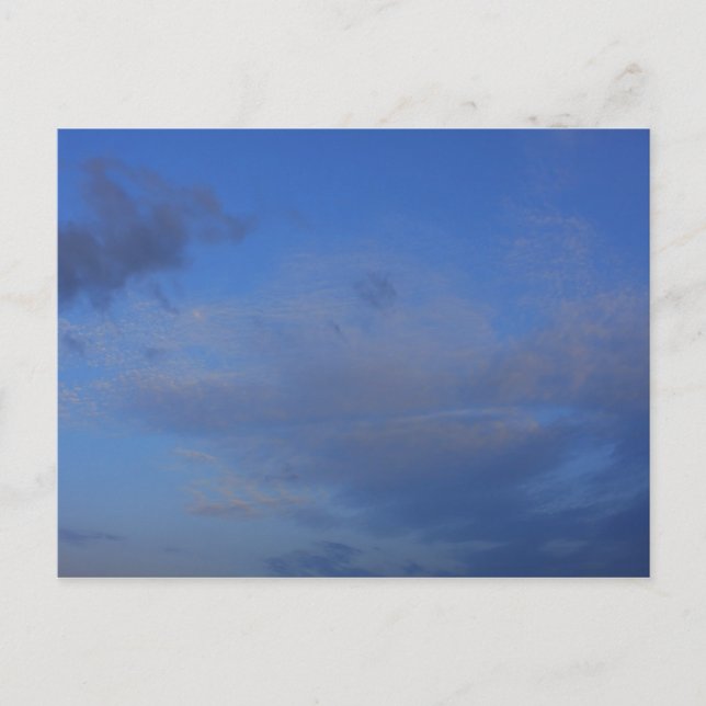 Bakgrunden till blå himmel. vykort (Framsida)