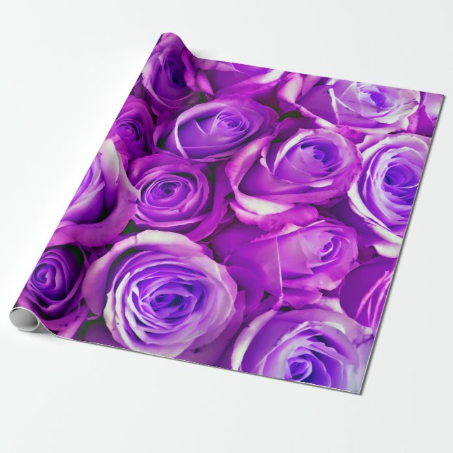 Bakgrunden till Bunch Ro Valentine Day Symbol för  Presentpapper (Utrullad)