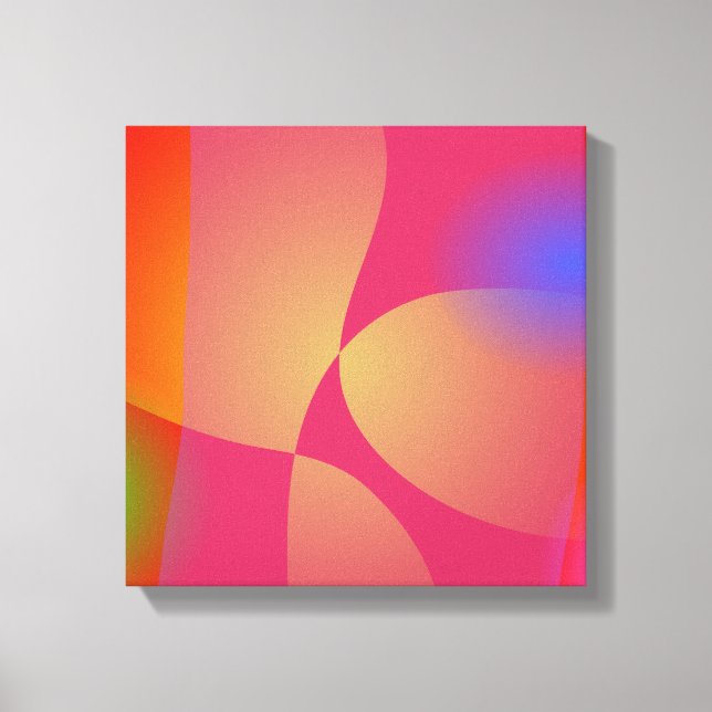 Bakgrunder till färgstark Abstrakt med cirklar, Li Canvastryck (Framsida)