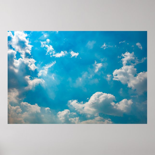 Bakgrundsabstrakt för molnighet och blå himmel, lu poster (Framsidan)